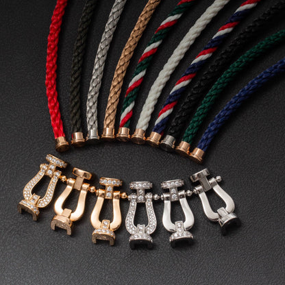 [Stellar Jewelry]FORCE LARGE HORSESHOE FULL DIAMOND BRACELET SILVER