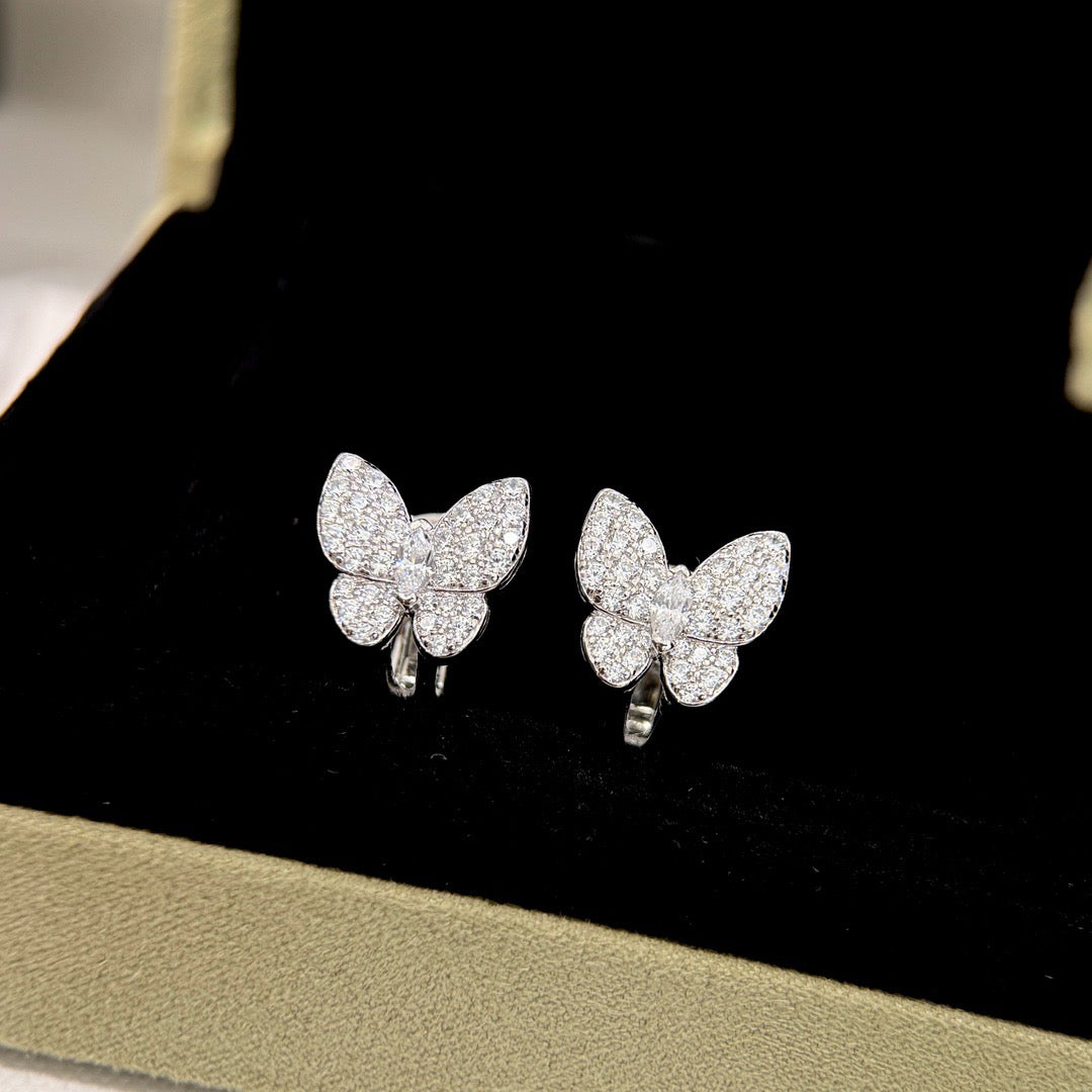 [Stellar Jewelry]BUTTERFLY ALL DIAMOND EARRINGS
