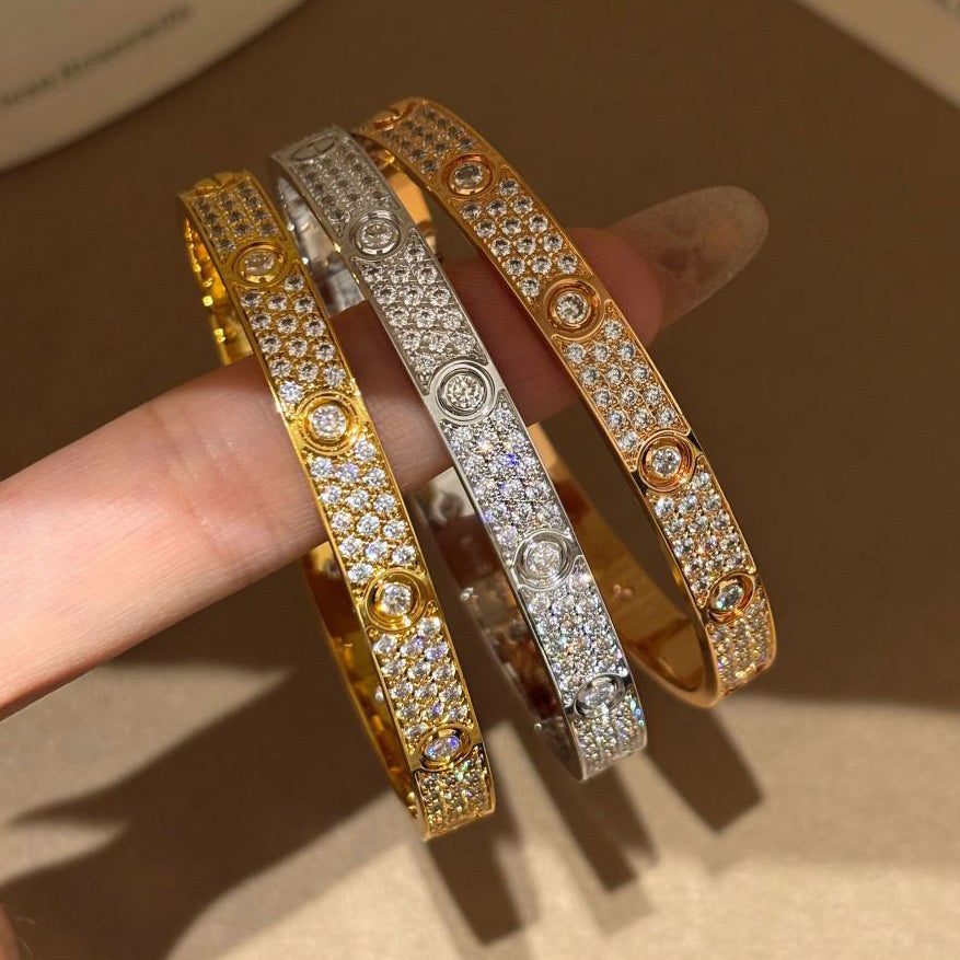 [Stellar Jewelry]LOVE BRACELET 6.1MM DIAMOND-PAVED 10 BIG DIAMONDS