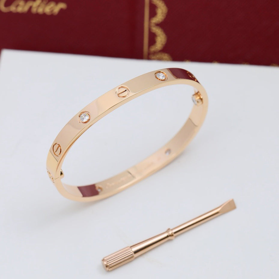 [Stellar Jewelry]LOVE BRACELET 6.1MM 4 DIAMONDS