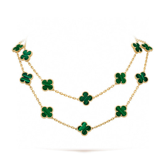 [Stellar Jewelry]CLOVER 20 MOTIFS MALACHITE GOLD