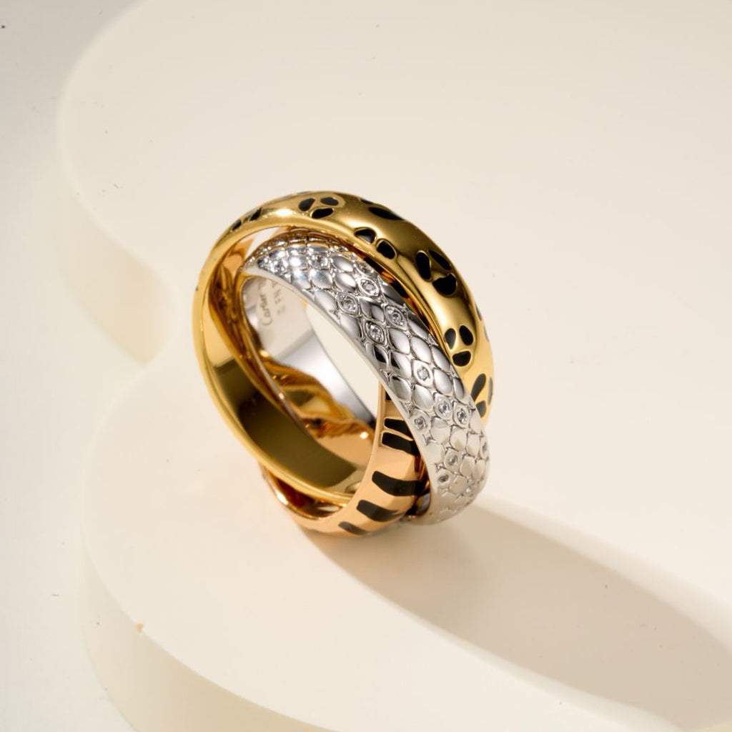 [Stellar Jewelry]TRINITY  RING LEOPARD PRINT