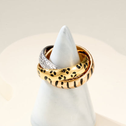 [Stellar Jewelry]TRINITY  RING LEOPARD PRINT