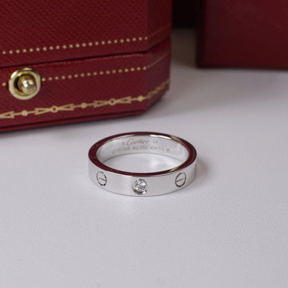 [Stellar Jewelry]LOVE 4MM 1 DIAMOND RING
