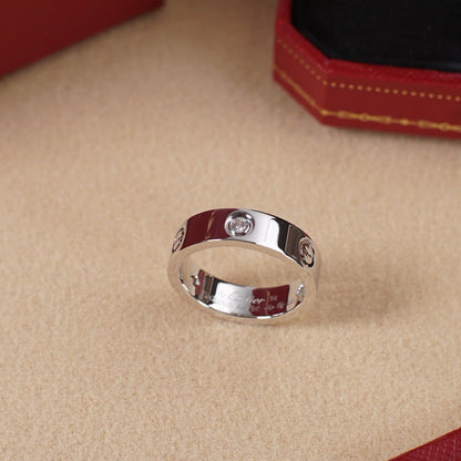 [Stellar Jewelry]LOVE 5.5MM 3 DIAMOND RING