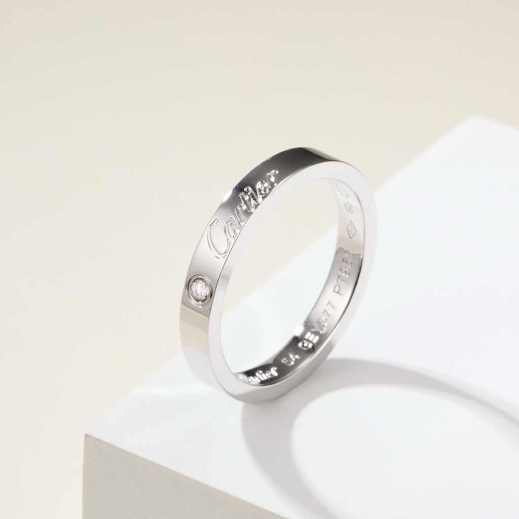 [Stellar Jewelry]LOVE RING 4MM 1 DIAMOND