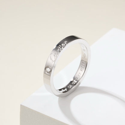 [Stellar Jewelry]LOVE RING 4MM 1 DIAMOND