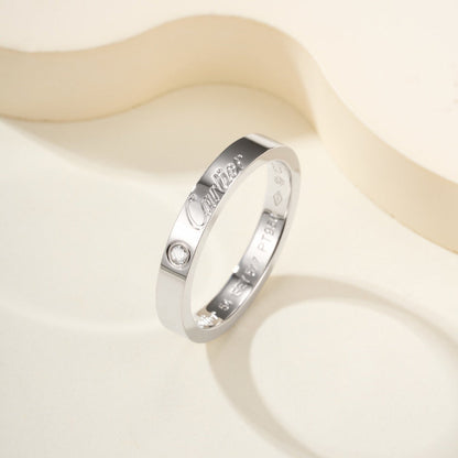 [Stellar Jewelry]LOVE RING 4MM 1 DIAMOND