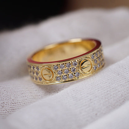 [Stellar Jewelry]LOVE RING 5.5MM DIAMONDS PAVED