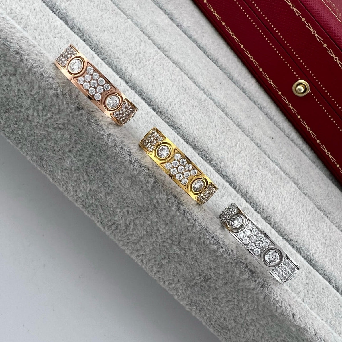 [Stellar Jewelry]LOVE 5.5MM FULL-PAVE 6-DIAMOND RING