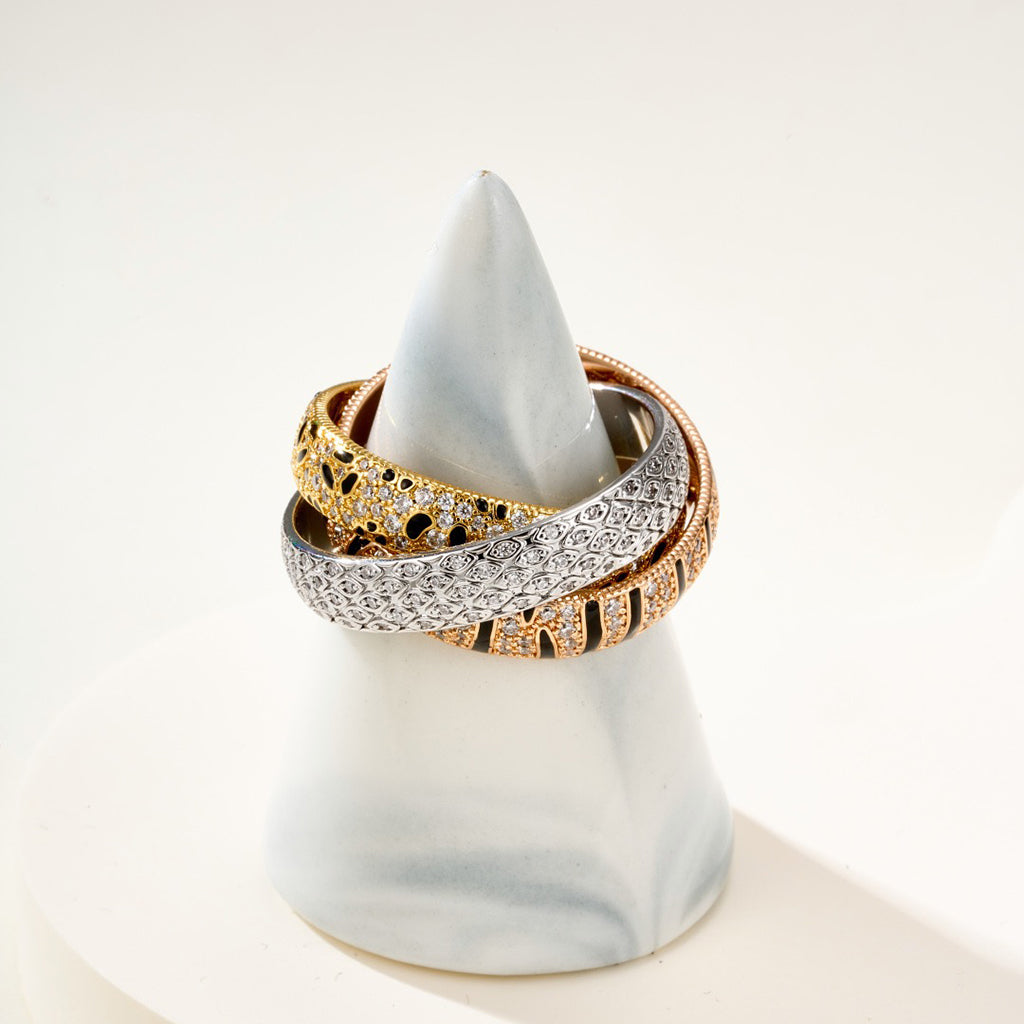 [Stellar Jewelry]TRINITY  RING LEOPARD PRINT