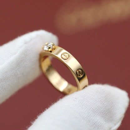 [Stellar Jewelry]LOVE RING 3.6MM 1 BIG DIAMOND
