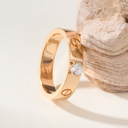 [Stellar Jewelry]LOVE RING 3.6MM 1 BIG DIAMOND