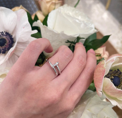 [Stellar Jewelry]JUSTE 1.8MM HALF DIAMOND RING