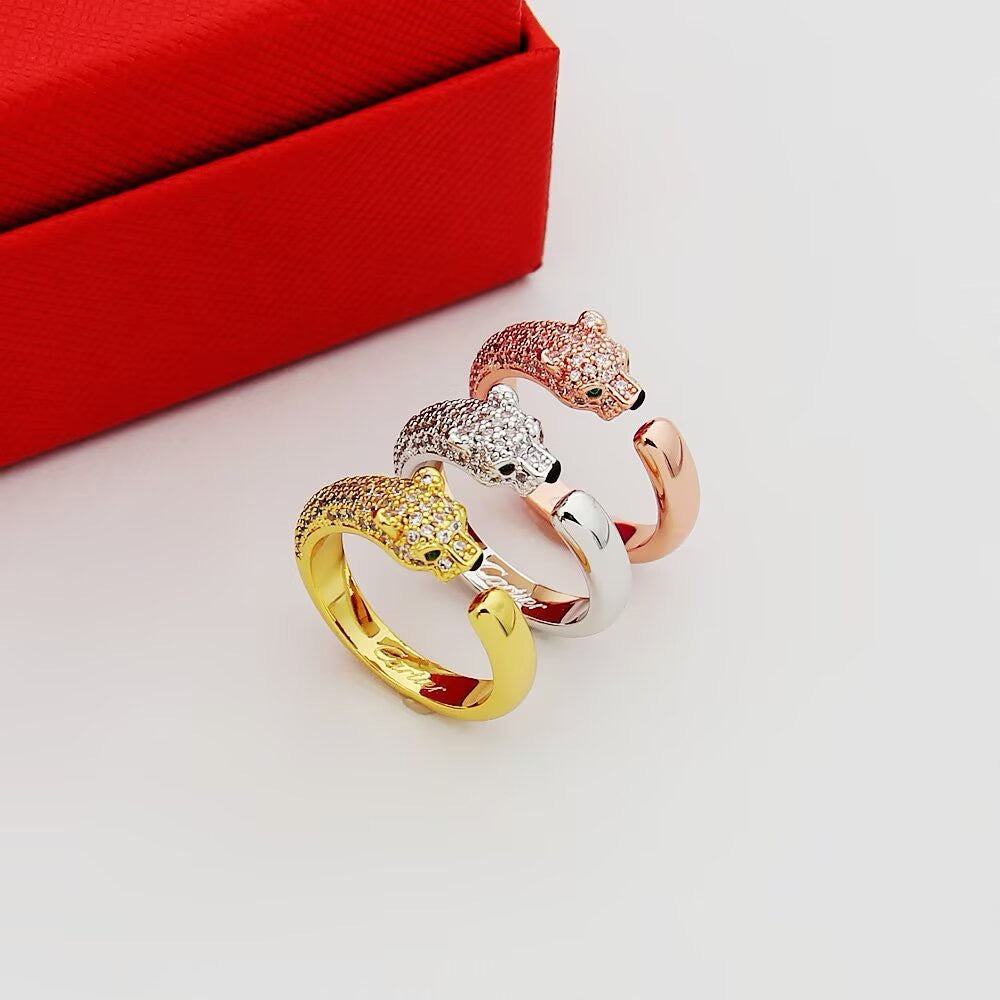 [Stellar Jewelry]PANTHERE HALF DIAMOND SMALL RING