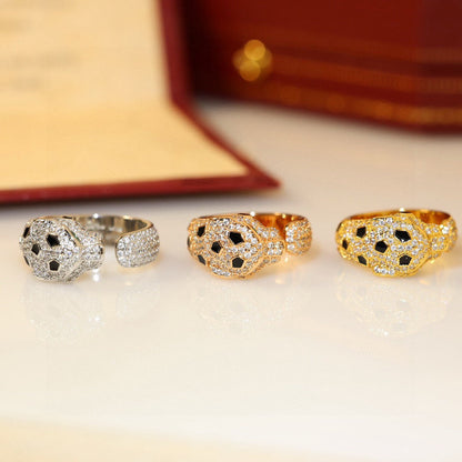 [Stellar Jewelry]PANTHERE SPOTTED FULL DIAMOND MEDIUM RING