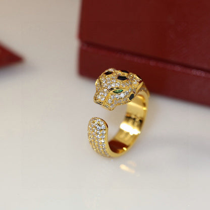 [Stellar Jewelry]PANTHERE SPOTTED FULL DIAMOND MEDIUM RING