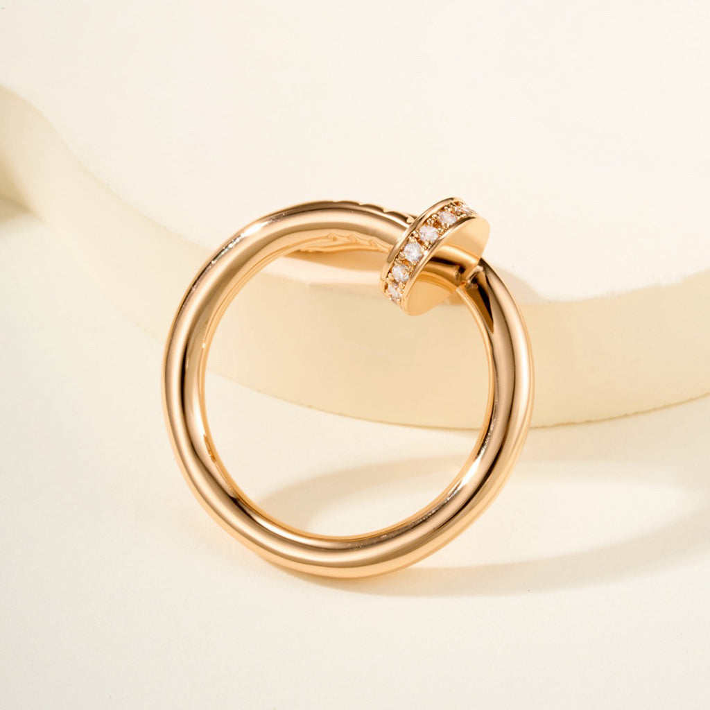 [Stellar Jewelry]JUSTE RING 2.6MM HALF DIAMOND