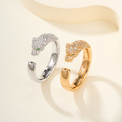 [Stellar Jewelry]PANTHERE HALF DIAMOND SMALL RING