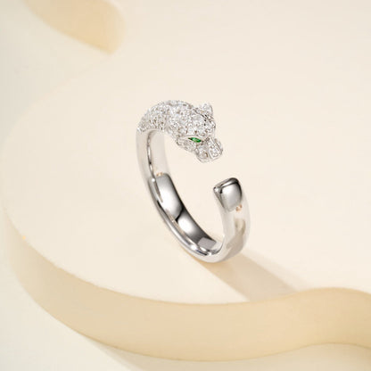 [Stellar Jewelry]PANTHERE HALF DIAMOND SMALL RING