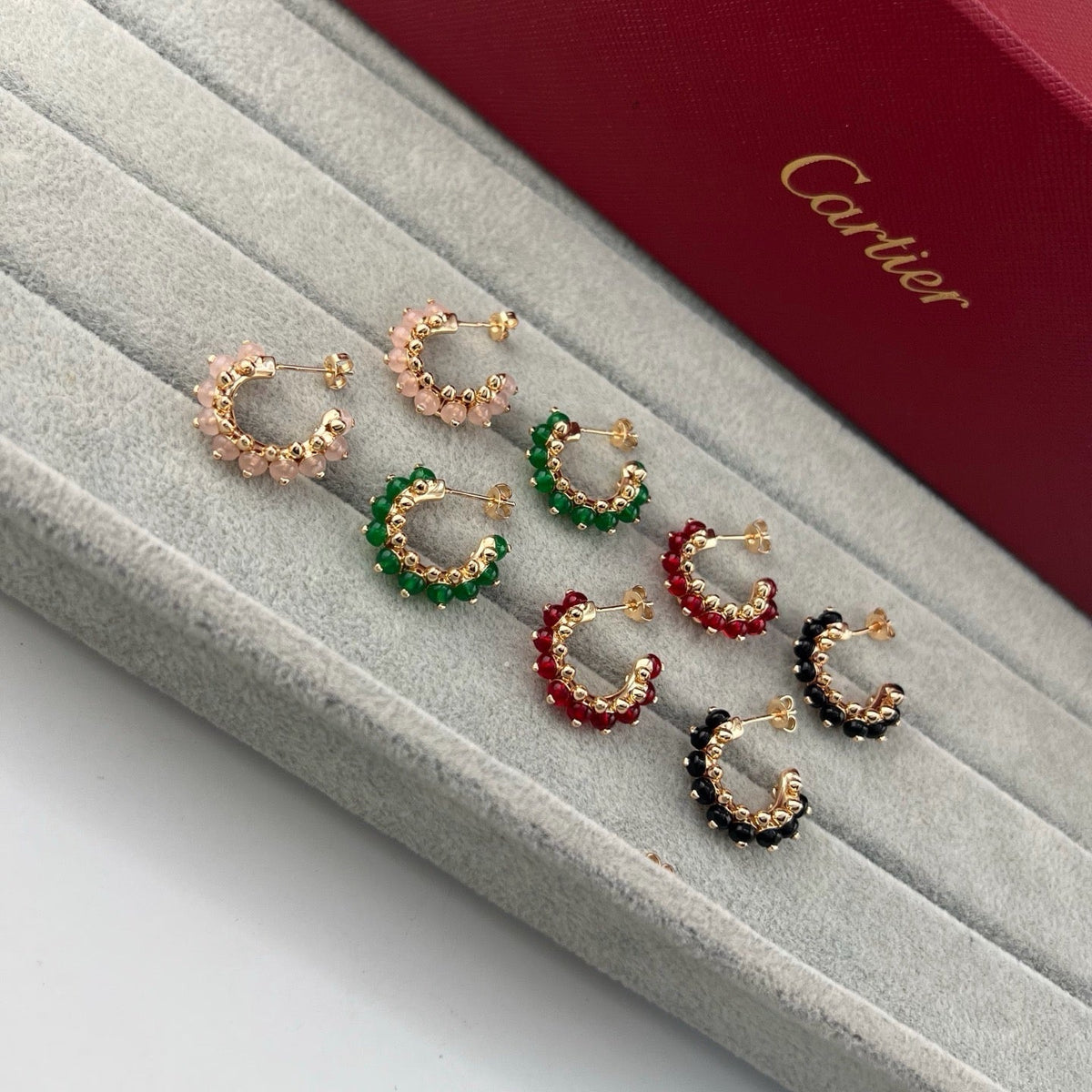 [Stellar Jewelry]CLASH 7.9MM AGATE CHALCEDONY EARRINGS