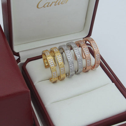 [Stellar Jewelry]LOVE EARRINGS 3.6MM DIAMOND PAVED