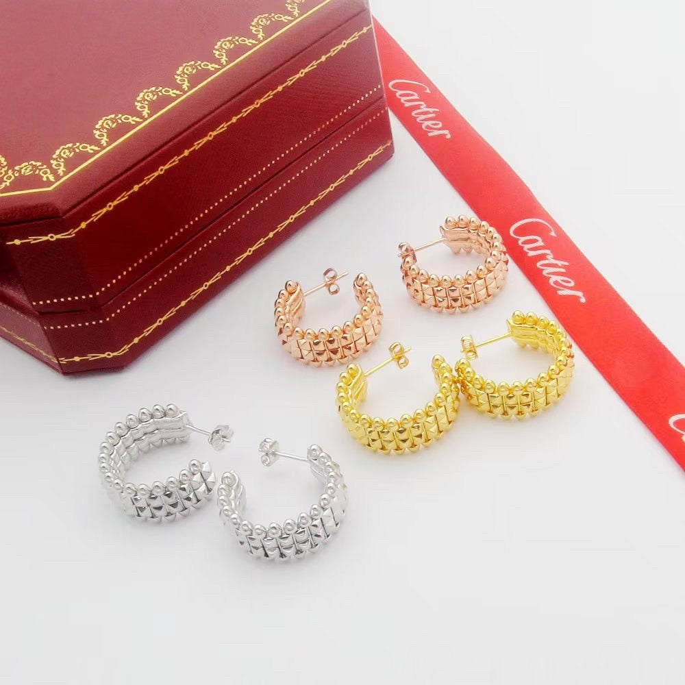 [Stellar Jewelry]CLASH 9.2MM DOUBLE ROW EARRINGS