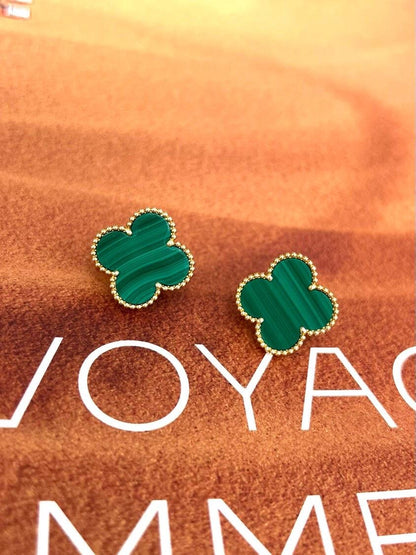 [Stellar Jewelry] CLOVER LARGE (20mm) 1 MOTIFS GREENER MOP STUD EARRINGS
