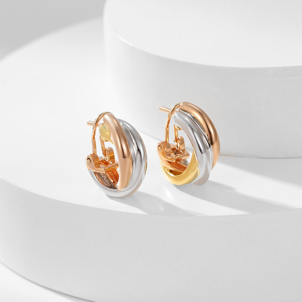 [Stellar Jewelry]TRINITY ON DIAMOND CLASSIC EARRINGS