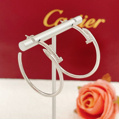 [Stellar Jewelry]JUSTE HALF DIAMOND LARGE EARRINGS