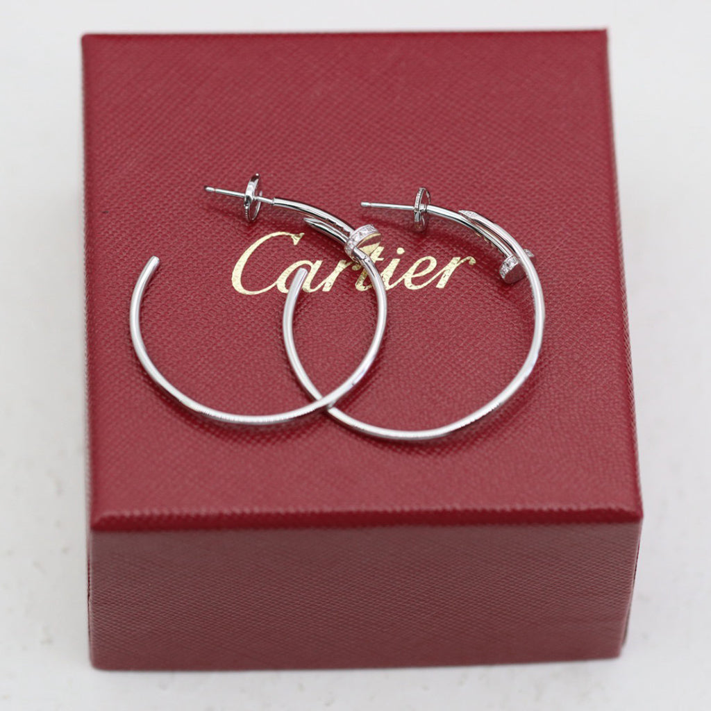 [Stellar Jewelry]JUSTE HALF DIAMOND LARGE EARRINGS