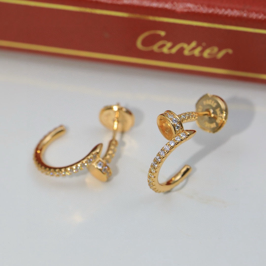 [Stellar Jewelry]JUSTE FULL DIAMOND DOUBLE EARRINGS