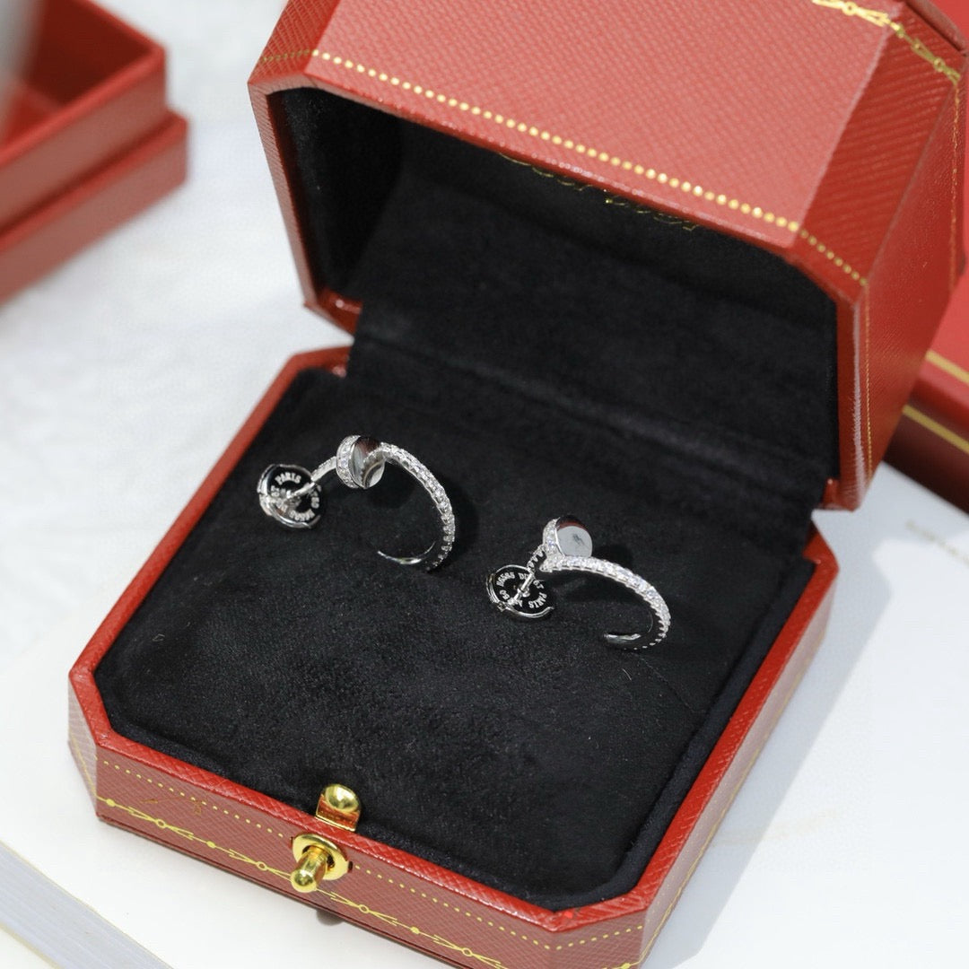 [Stellar Jewelry]JUSTE FULL DIAMOND DOUBLE EARRINGS