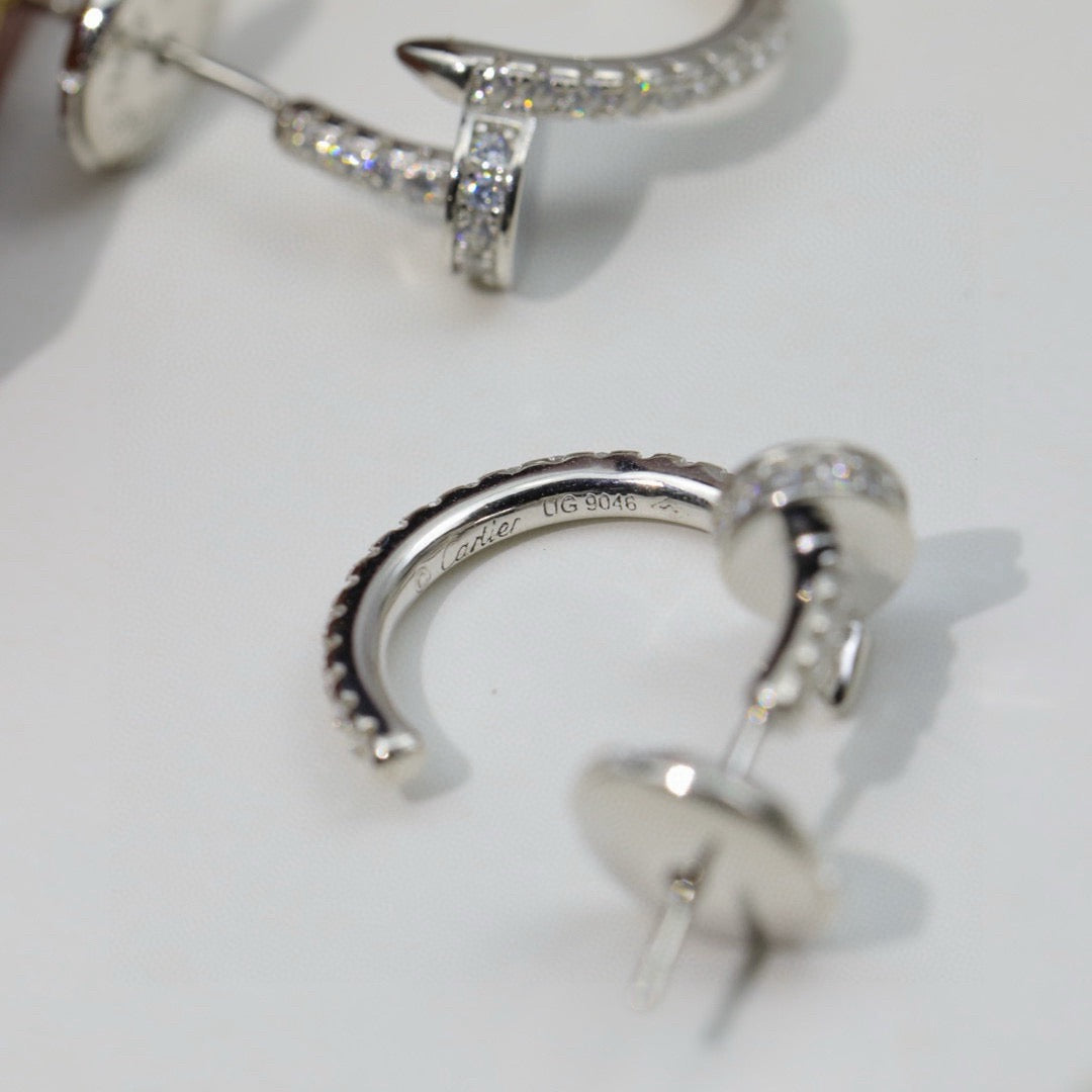 [Stellar Jewelry]JUSTE FULL DIAMOND DOUBLE EARRINGS