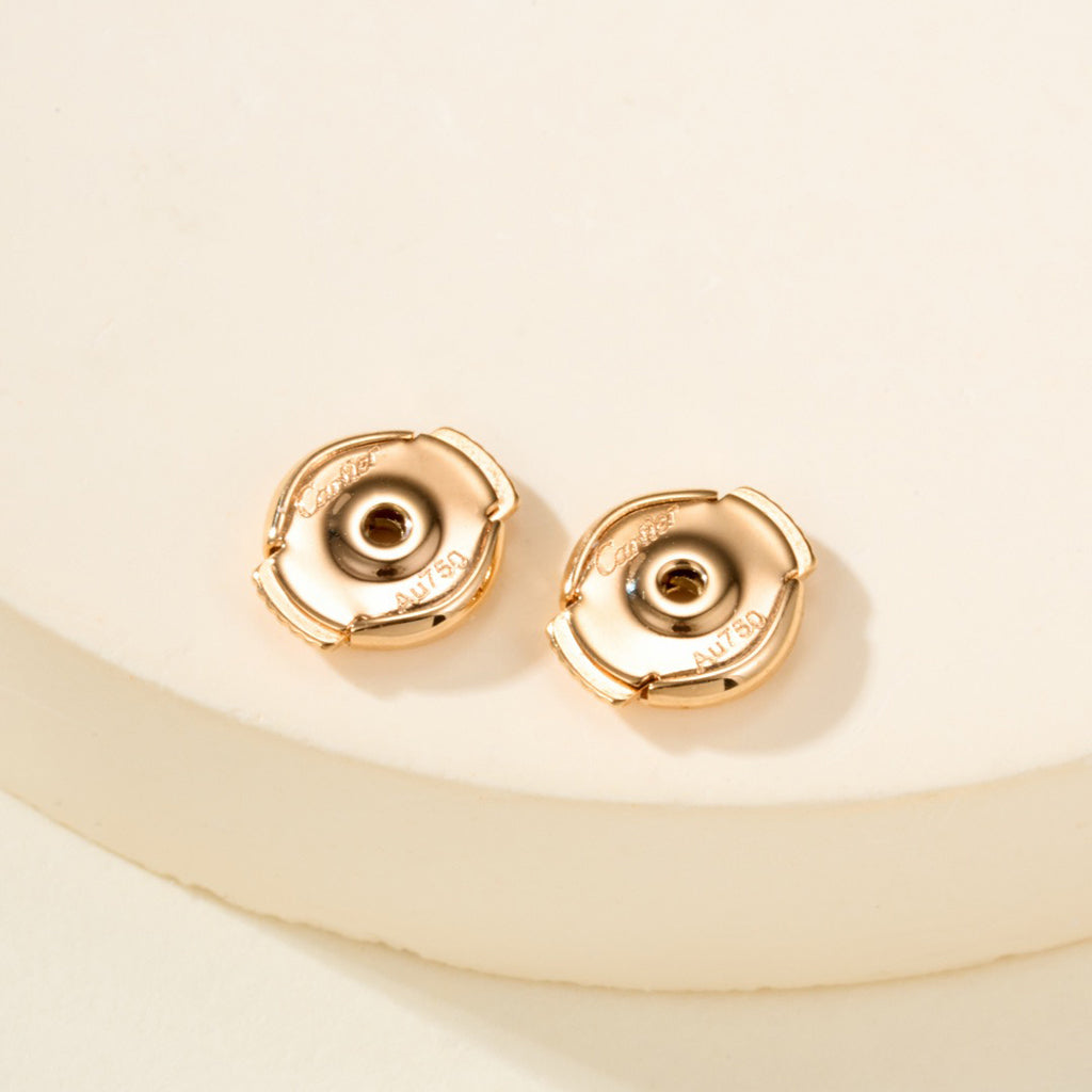 [Stellar Jewelry]JUSTE HALF DIAMOND DOUBLE EARRINGS