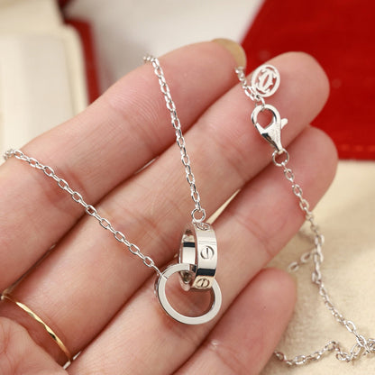 [Stellar Jewelry]LOVE DOUBLE RING NECKLACE