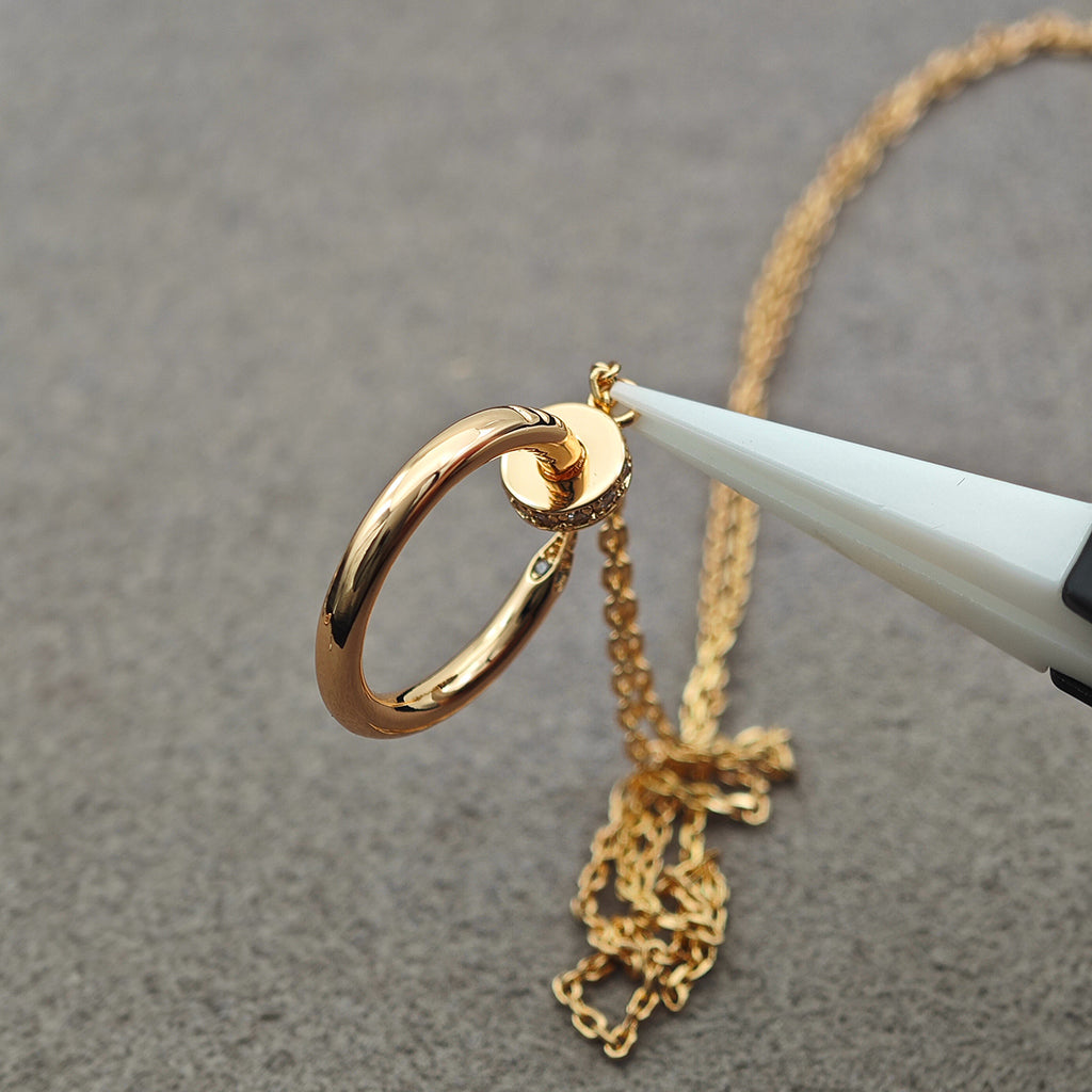 [Stellar Jewelry]JUSTE NECKLACE HALF DIAMOND