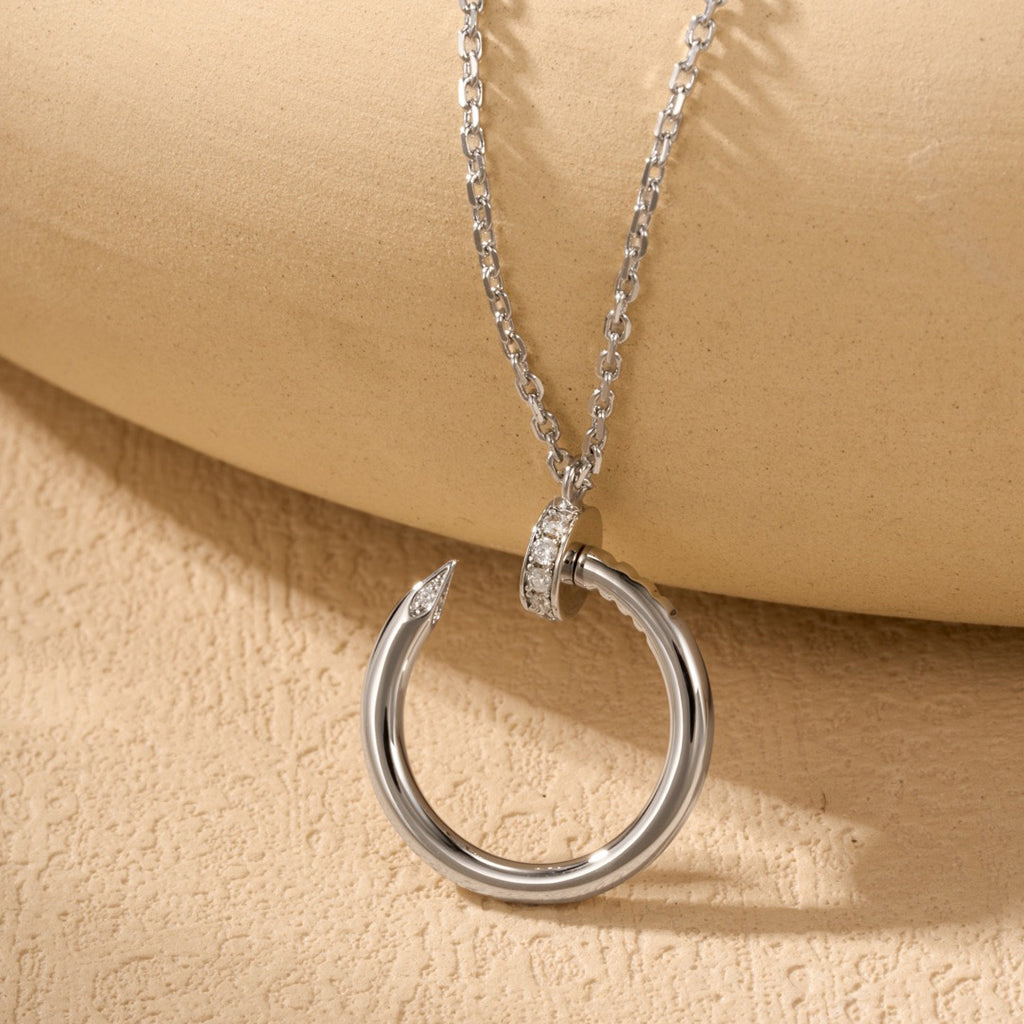 [Stellar Jewelry]JUSTE NECKLACE HALF DIAMOND