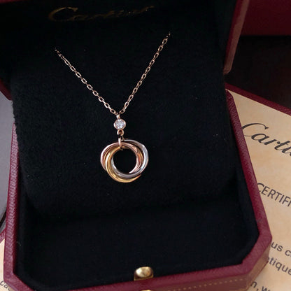 [Stellar Jewelry]TRINITY  NECKLACE 1 DIAMOND