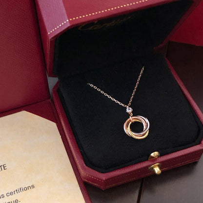 [Stellar Jewelry]TRINITY  NECKLACE 1 DIAMOND