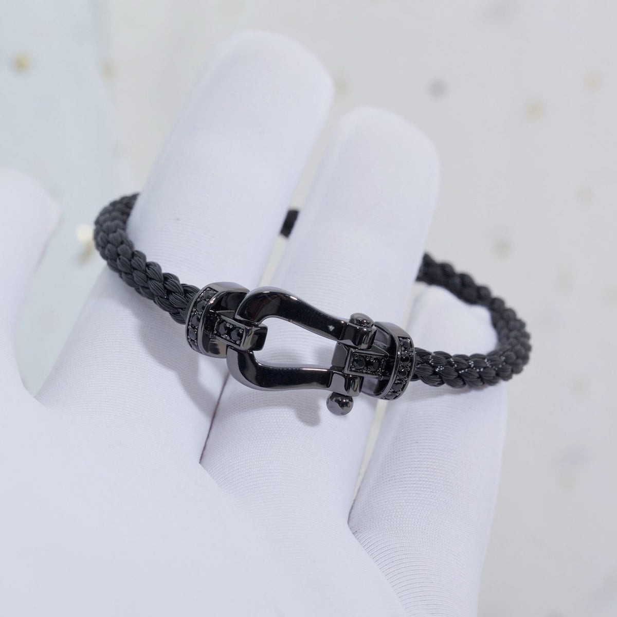 [Stellar Jewelry]FORCE LARGE SERIES HORSESHOE BLACK SAMURAI BRACELET