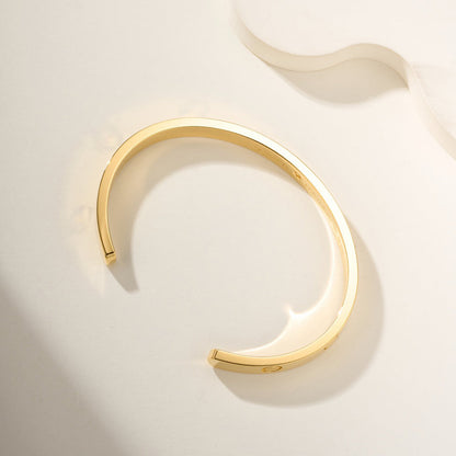 [Stellar Jewelry]LOVE BRACELET 6.1MM 1 DIAMOND OPEN CUFF