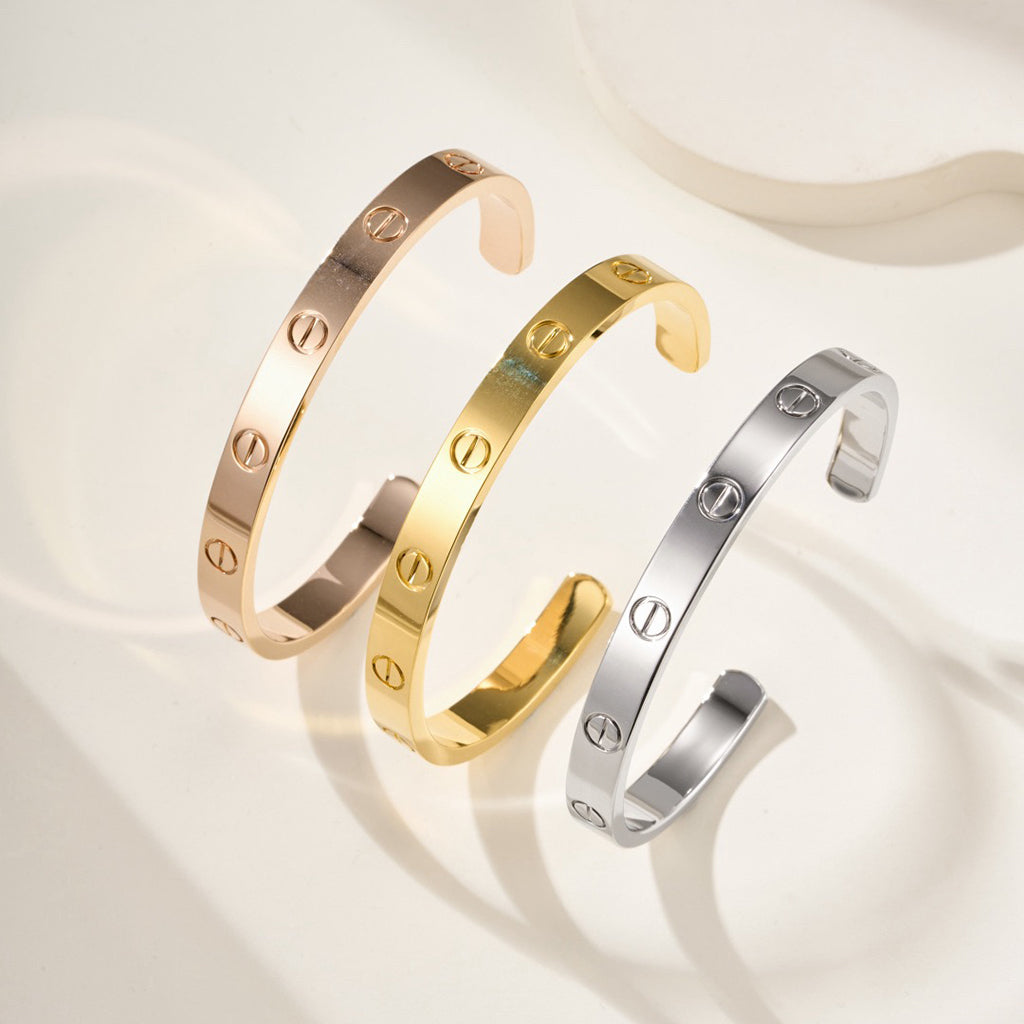 [Stellar Jewelry]LOVE BRACELET 6.1MM OPEN CUFF