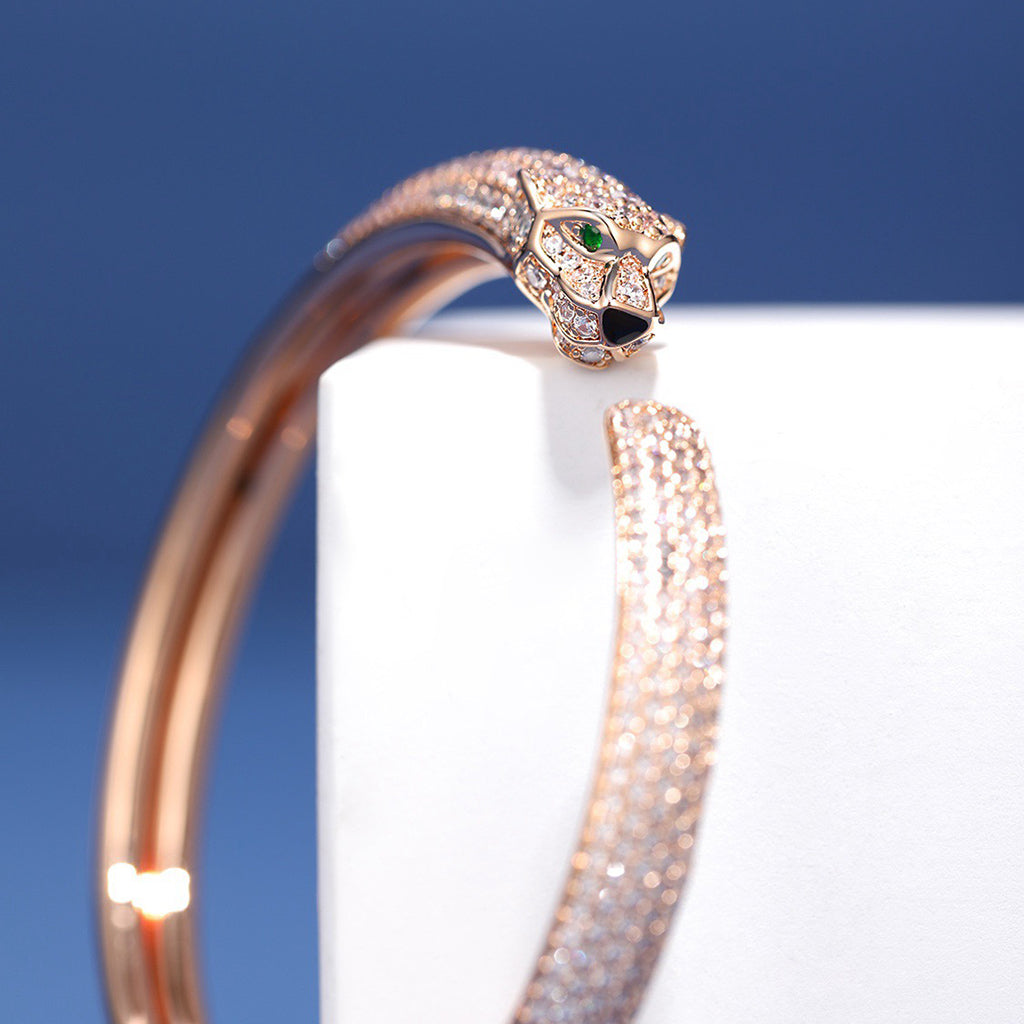 [Stellar Jewelry]PANTHERE FULL DIAMOND OPEN BRACELET