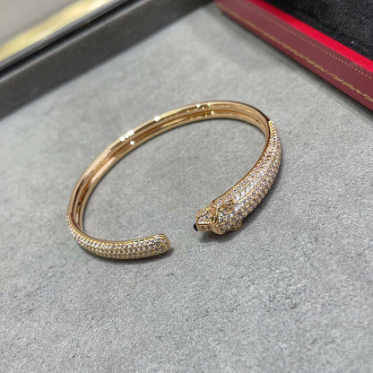 [Stellar Jewelry]PANTHERE FULL DIAMOND OPEN BRACELET