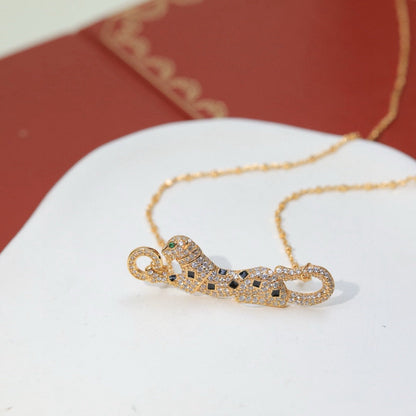 [Stellar Jewelry]PANTHERE PAVED DIAMOND NECKLACE