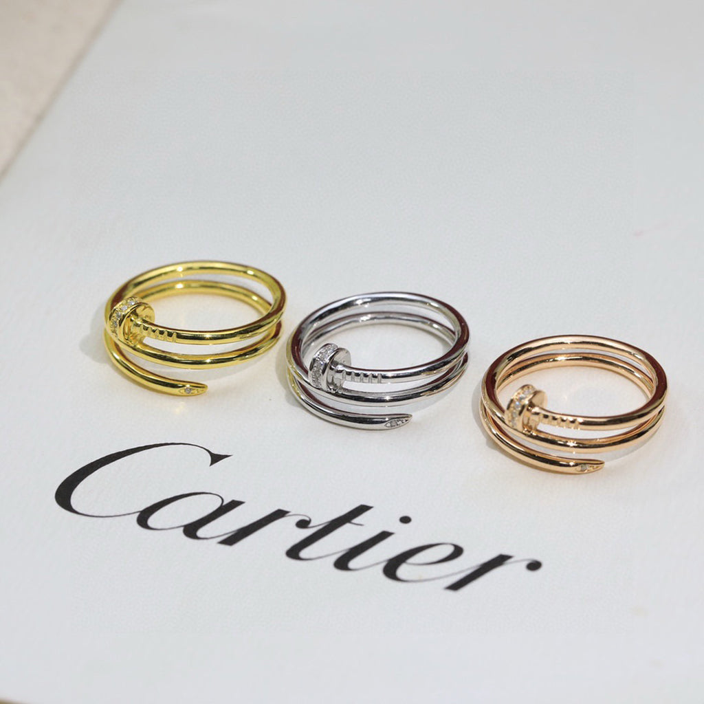 [Stellar Jewelry]JUSTE RING 4.8MM HALF DIAMOND