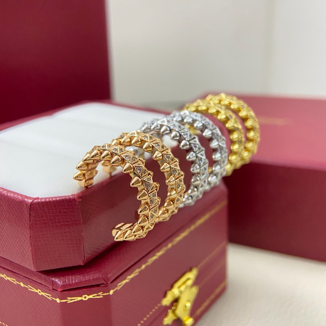 [Stellar Jewelry]CLASH 6.4MM FULL DIAMOND SMALL EARRINGS
