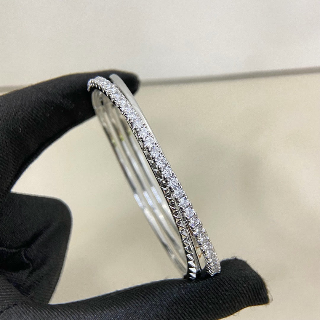 [Stellar Jewelry]ETINCELLE HALF-PAVED DIAMOND BRACELET
