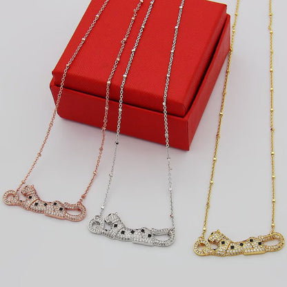 [Stellar Jewelry]PANTHERE PAVED DIAMOND NECKLACE